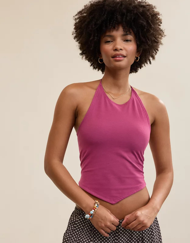 Aerie Handkerchief Hem Braless Tank Top | Aerie
