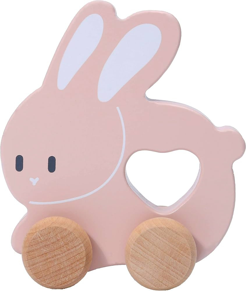 Montessori Mama Wooden Push and Pull Toy Rabbit - Baby Toy Vintage Pull Toys Learning Activity - ... | Amazon (US)