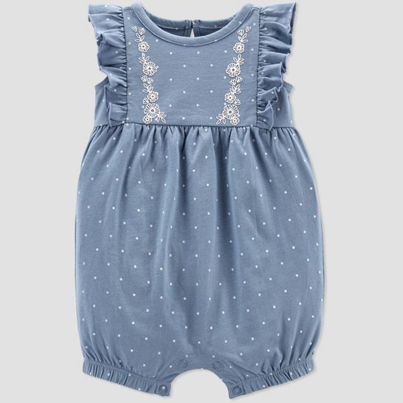 Baby Girls' Dot Romper - Just One You® made by carter's Blue/White | Target