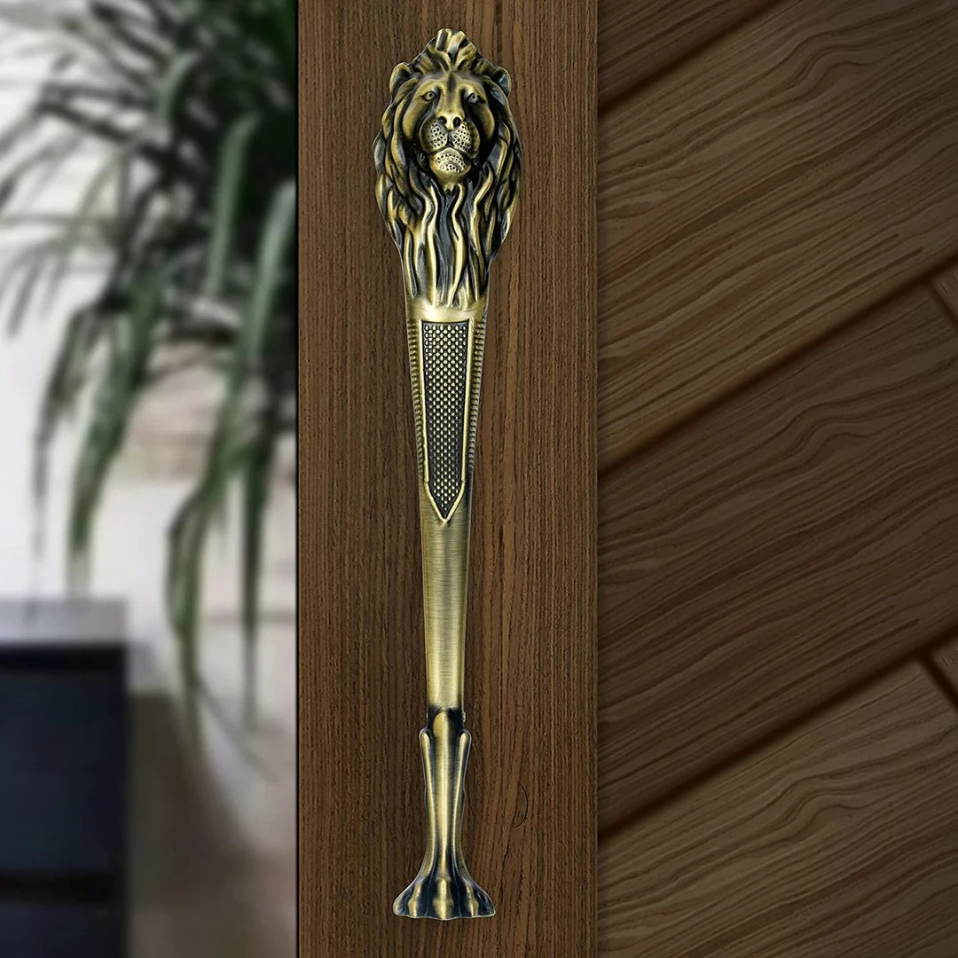 Premium Heavy Duty Antique 12-inch Lion Shape Door Handle Pull | Size 12"| Home Decor | DIY Hardw... | Etsy (US)