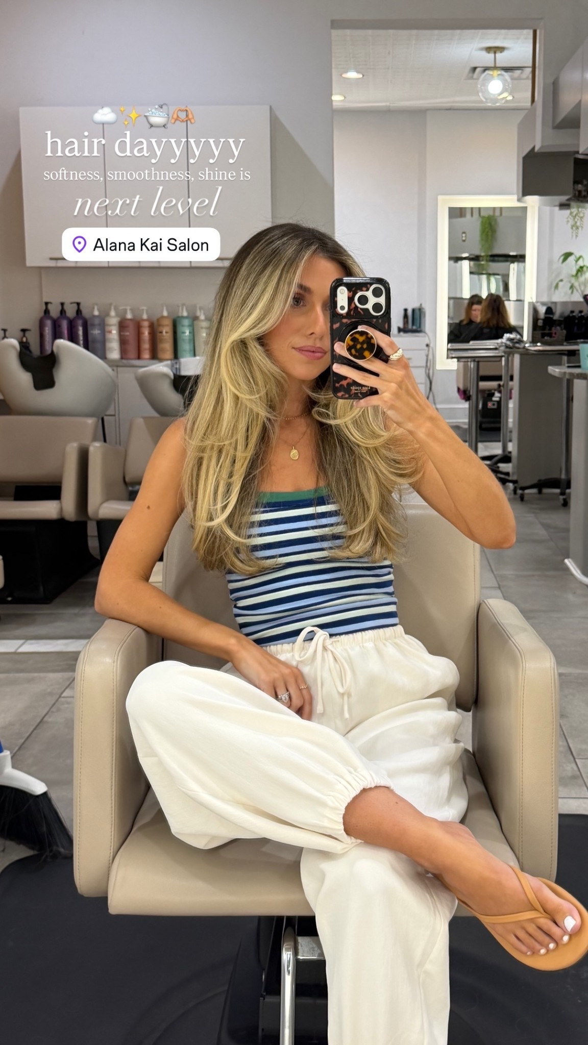 hair dayyyyy ☁️✨🛁🫶🏼 softness, smoothness, shine is  next level  @alanakai_salon_  @katia_alanakai_salon  @kerastase_official