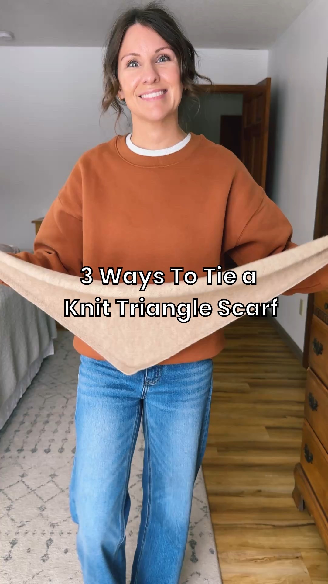 3 ways to tie a knit triangle scarf

Wearing small in my tee, xs in my crewneck, and 24 in the 26” inseam in my jeans. My blundstone boots fit true to size at size 6 and I also linked a similar option. 

My triangle scarf is so cute and fun! I also own it in green. Also linked some similar ones! 


#LTKPetite #LTKootd #LTKgrwm
