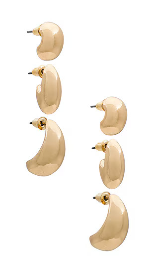 Teardrop Hoop Set in Gold | Revolve Clothing (Global)