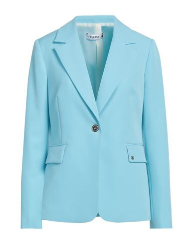 Please Woman Blazer Sky blue Size XS Polyester, Elastane | YOOX (US)