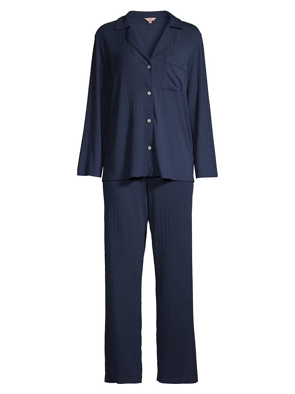 Women's Gisele Rib The Long PJ Set - Navy - Size XL | Saks Fifth Avenue