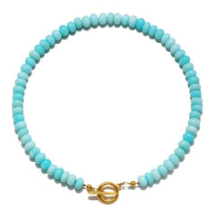 Opal Candy Gem Choker Necklace in Light Blue | Sequin