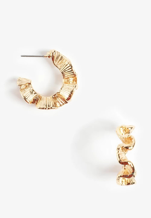 Gold Textured Hoop Earrings | maurices | Maurices