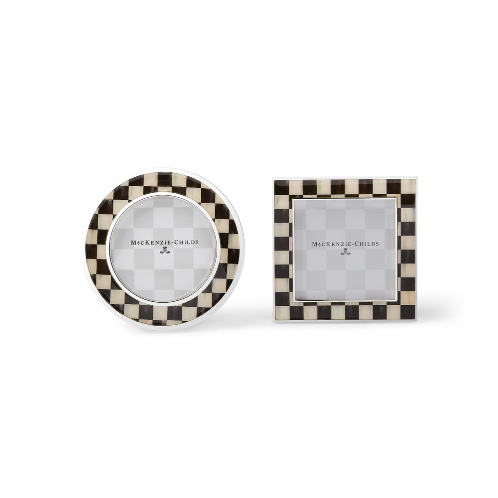 Courtly Check Silver Plated Frames, Set of 2 | MacKenzie-Childs