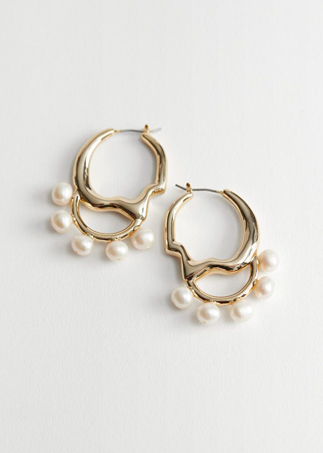 Pearl Pendant Hoop Earrings | & Other Stories (EU + UK)