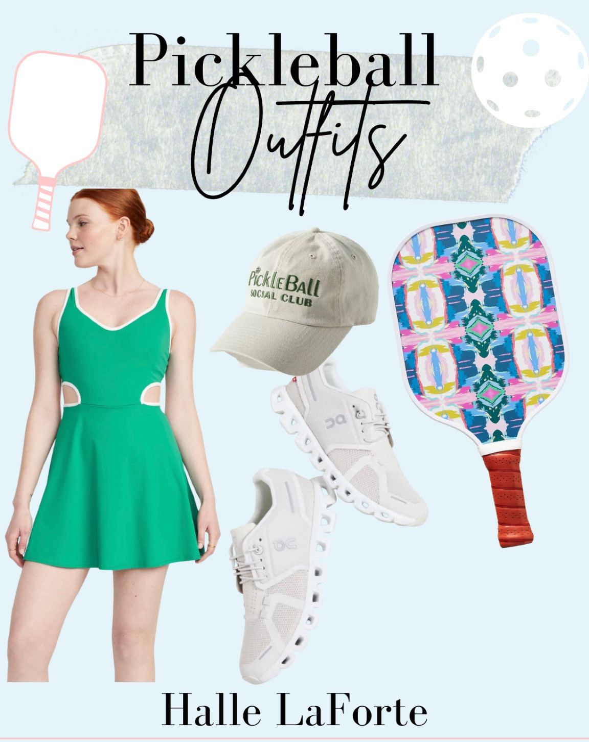Pickleball 
Pickleball paddle 
On cloud running shoes 
Sneakers 
Tennis Shoes 
Tennis dress
Pickleball outfit 
Pickleball hat 

#LTKSeasonal #LTKFind #LTKFitness