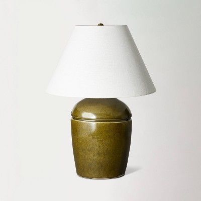 Medium High Gloss Ceramic Table Lamp (Includes LED Light Bulb) Green - Threshold™ designed with... | Target