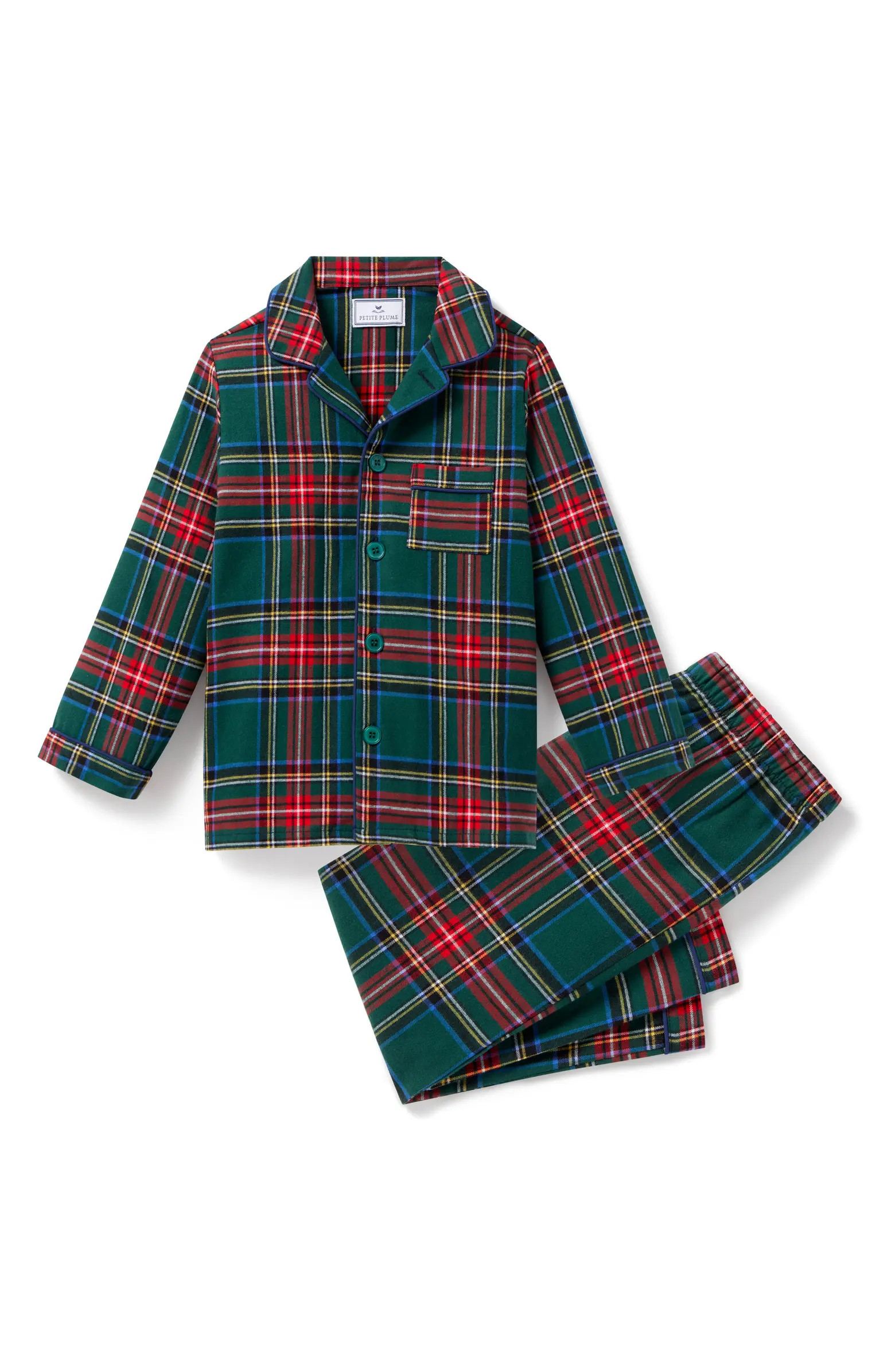 Petite Plume Kids' 2-Piece Kensington Tartan Pajamas | Nordstrom | Nordstrom
