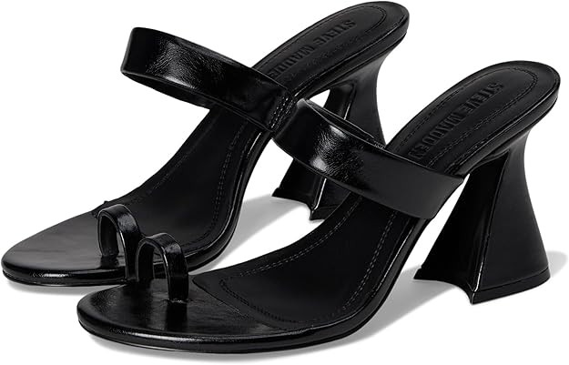 Amazon.com | Steve Madden Women's Renie Heeled Sandal, Black, 5.5 | Mules & Clogs | Amazon (US)