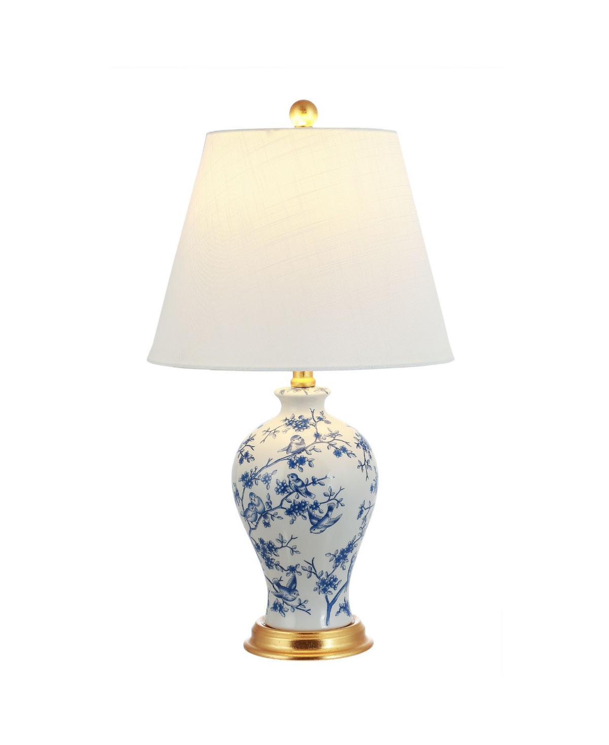 Grace Floral Classic Led Table Lamp - Blue | Macy's
