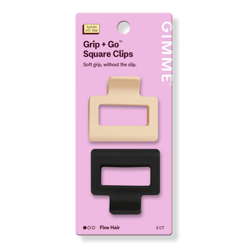 Black/Tan Fine Hair Square Extra Grip Claw Clip - GIMME beauty | Ulta Beauty | Ulta