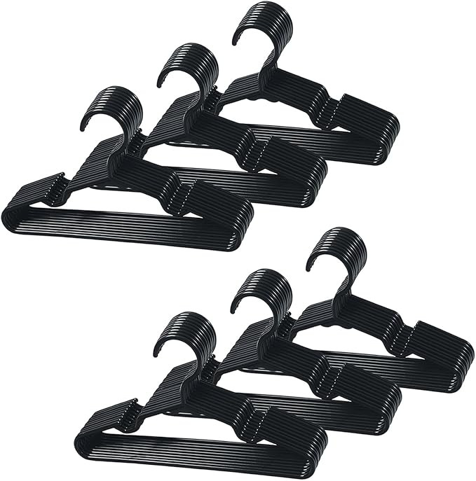 60 pcs Black Baby Nursery Closet Hangers,Non-Slip Laundry Infant Pant Hanger for Newborn Clothes,... | Amazon (US)