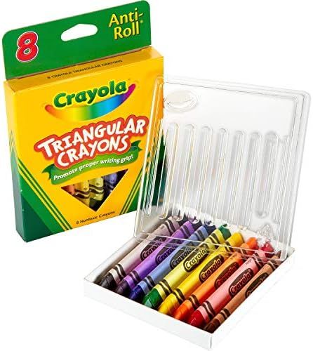 Crayola Toddler Crayons, Travel Art Supplies, Antiroll, Triangle Grip, Gifts for Boys & Girls, Ag... | Amazon (US)