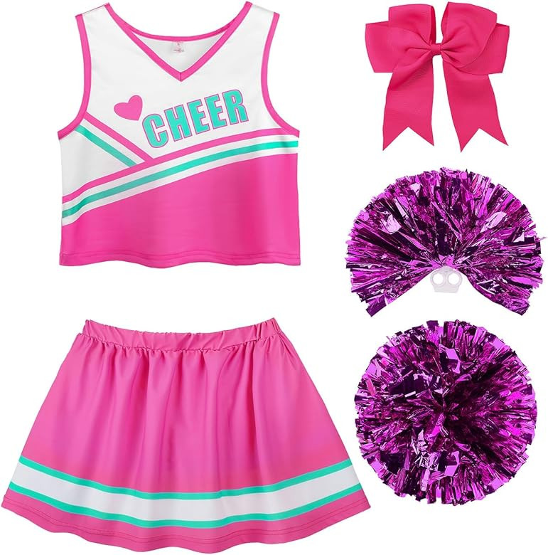 ReliBeauty Cheerleader Costume for Girls Cheer Uniform Outfit | Amazon (US)