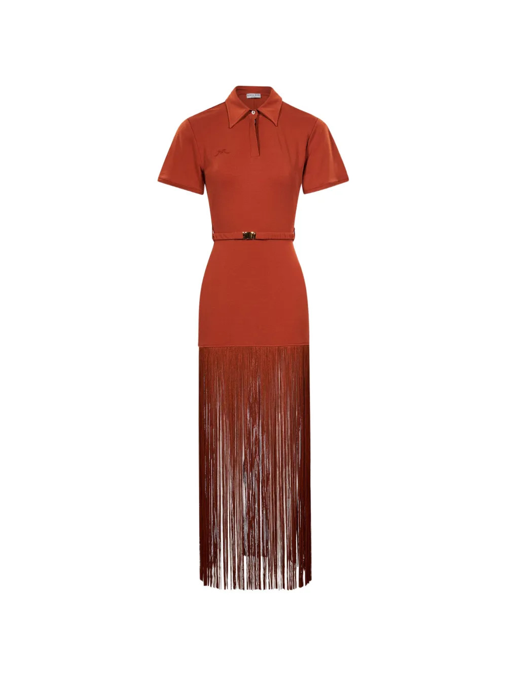Rowen Rose fringed belted maxi dress - Brown | Farfetch Global