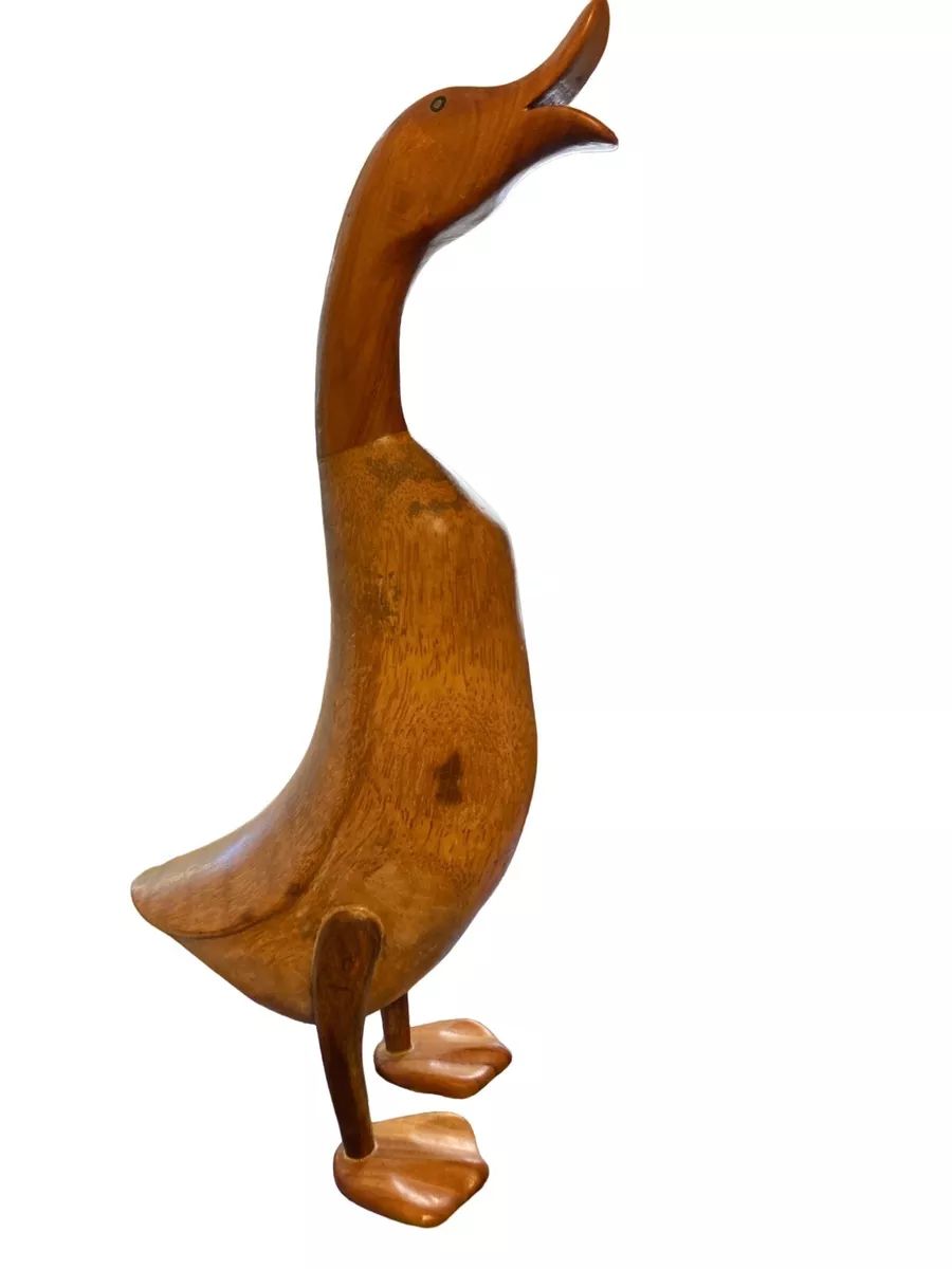 DCUK The Original Duck Company Wooden Hand Carved Bamboo 18" figurine "MOLLY"  | eBay | eBay US