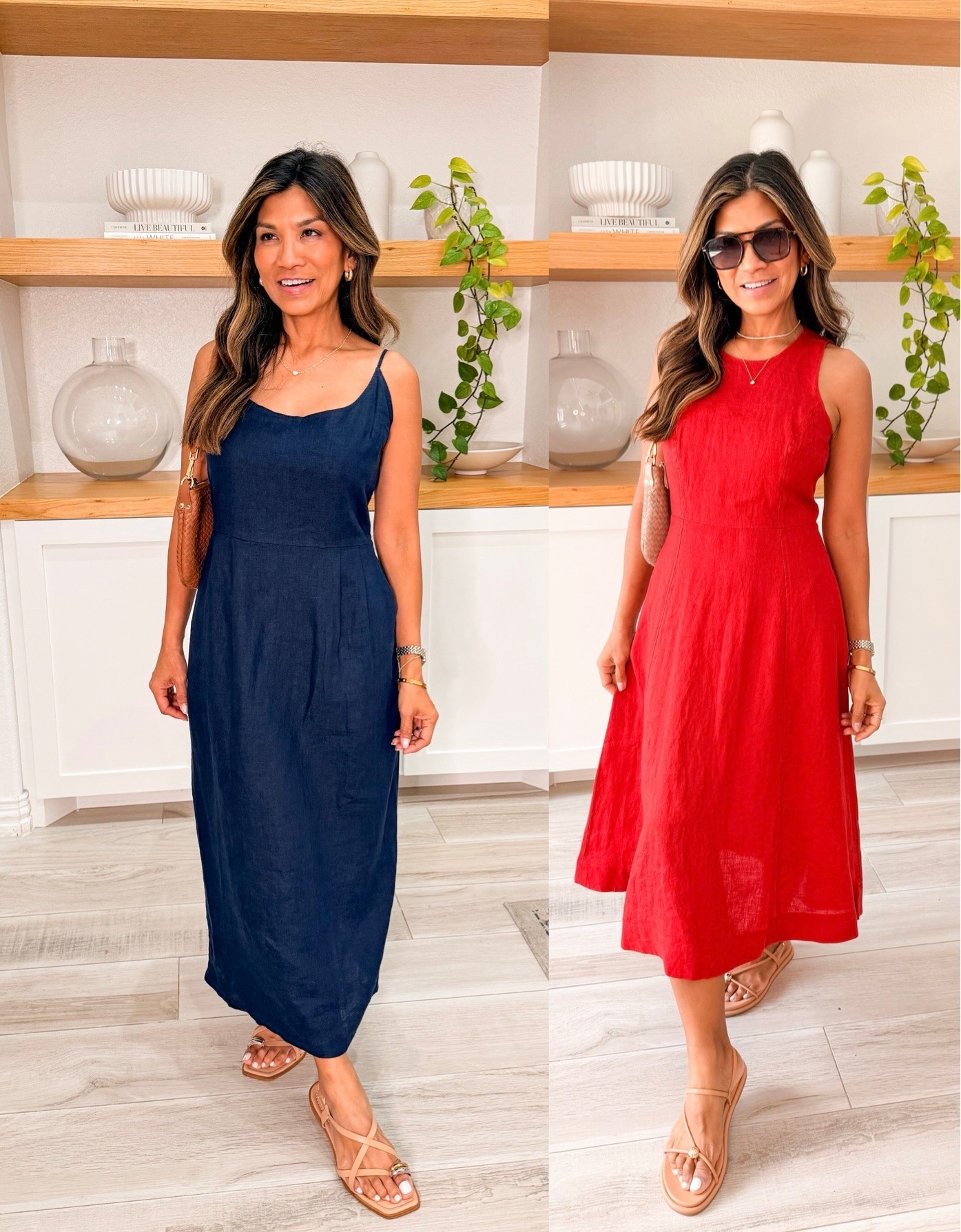 I’m 5’2” 118#ish for reference
Loving these affordable linen dresses.
Navy in size small and big on me I need XS tts.
Red in size small tts.
Linking my favorite linen pieces from Quince.
@Quince 
#Quincepartner

#LTKOver40 #LTKSeasonal #LTKPetite