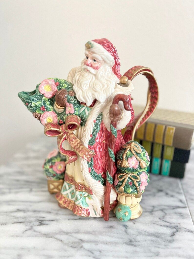 Vintage Fitz & Floyd Classics Santa Pitcher 1996. Vintage Christmas Decor. Collectible | Etsy (US)