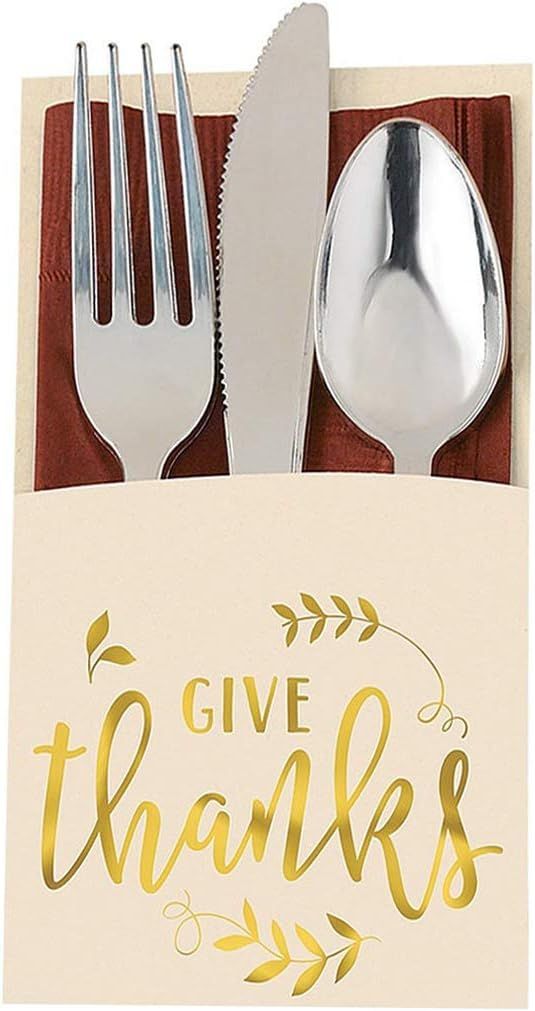 Give Thanks Cutlery Holders, 2 Packs, 24 Count Total | Amazon (US)