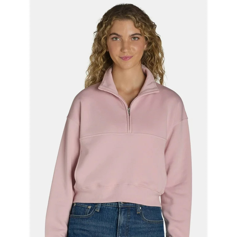 No Boundaries Zip Mocknk Pullover, Size XXS-XXL | Walmart (US)