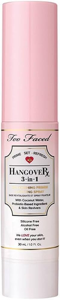 Too Faced Hangover 3-in-1 Replenishing Primer & Setting Spray | Amazon (US)