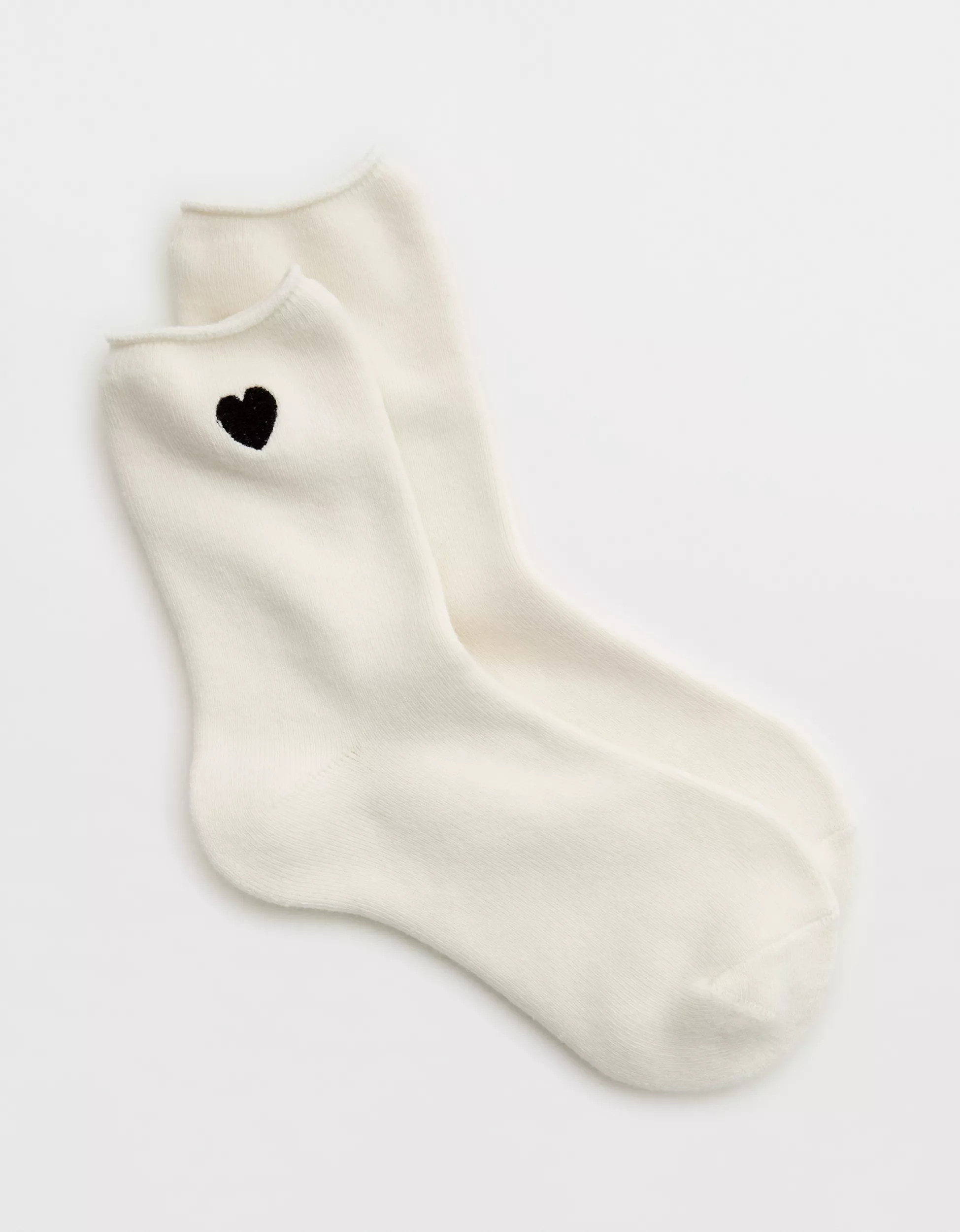 Aerie Heart Terry Crew Socks | Aerie