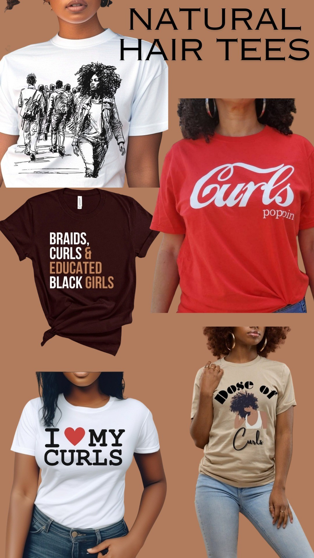 Natural hair tees from Etsy.  #tees #naturalhair#LTKBacktoSchool #LTKU #LTKOver40

