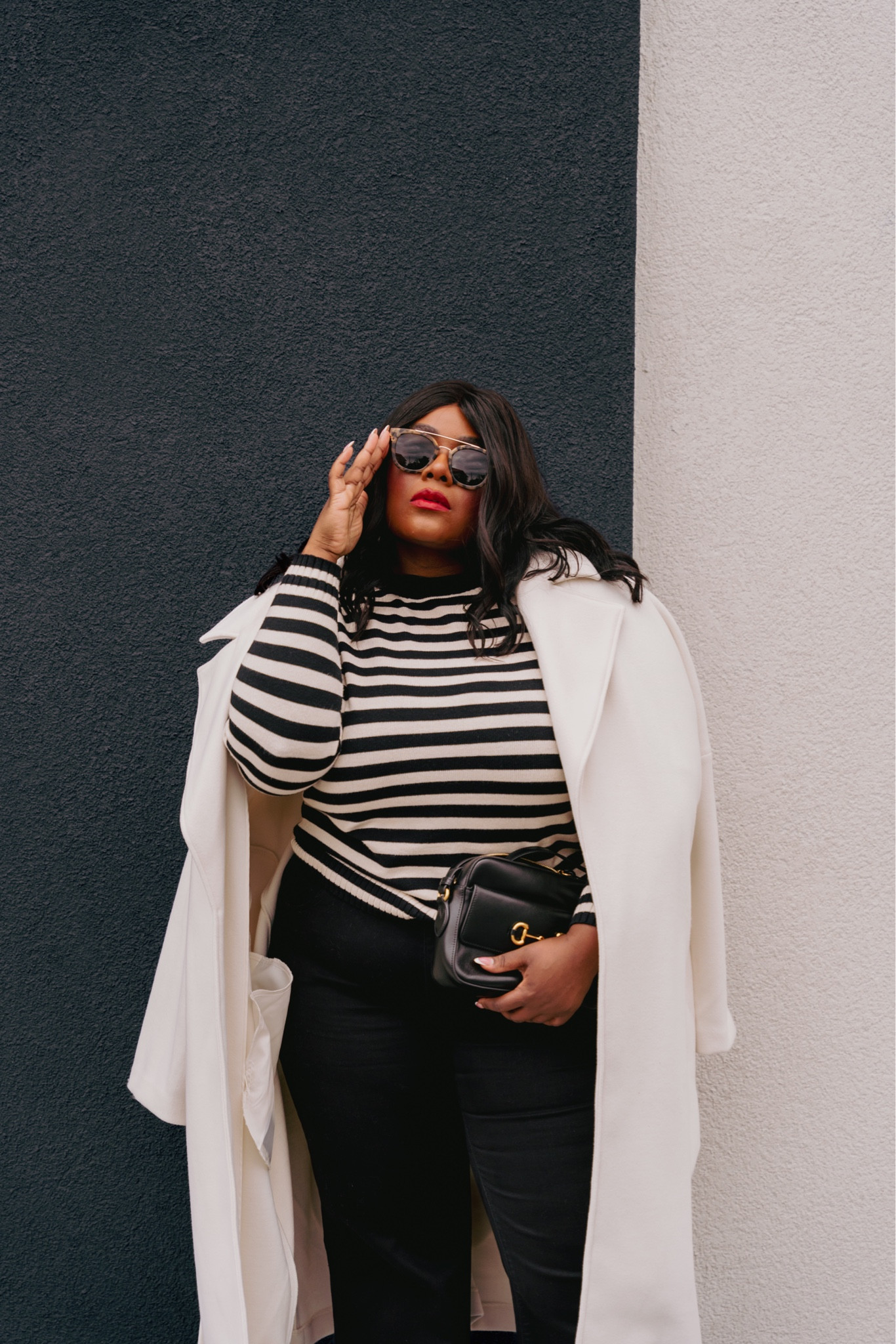 Black and White and Fab All Over 

Plus Size Fall Winter Outfit | Black and White Outfit | Plus Size Coats 

#LTKplussize #LTKfindsunder100 #LTKsalealert