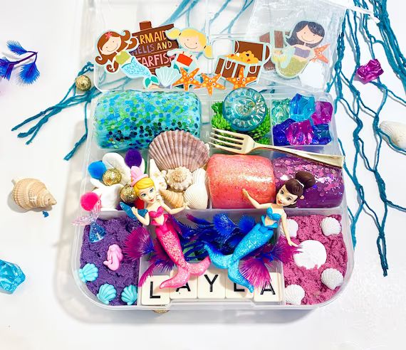 Personalized Mermaid Play Dough Kit Mermaid Sensory Kit | Etsy | Etsy (US)