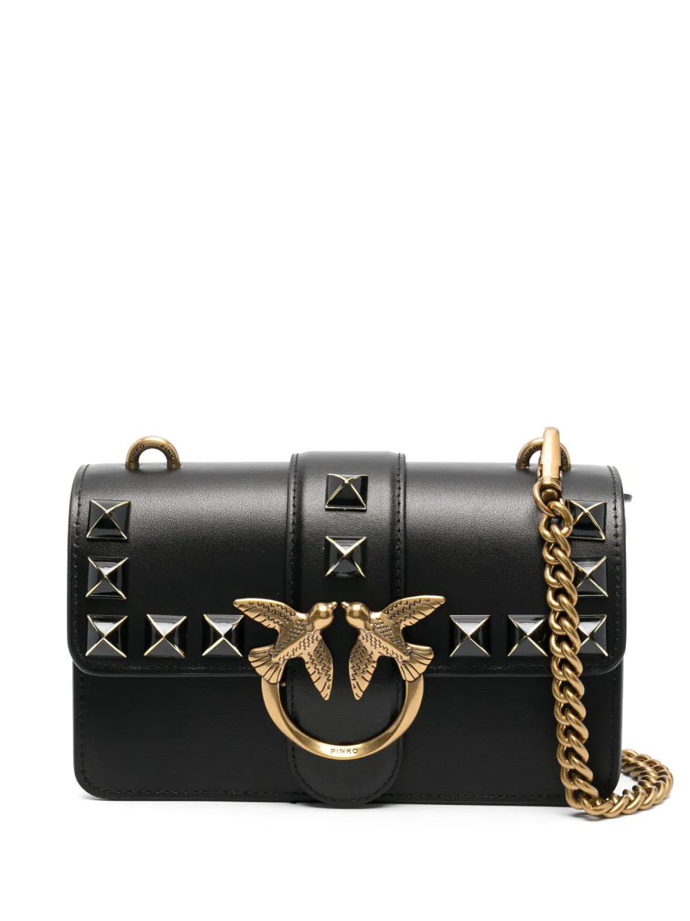 PINKO Borsa a Spalla Con Placca Logo - Farfetch | Farfetch Global