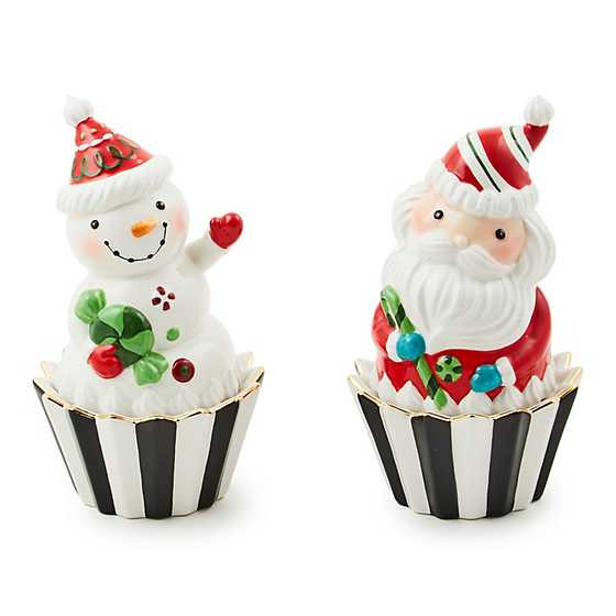 Bake Shop Santa & Snowman Cupcake Boxes, Set of 2 | MacKenzie-Childs