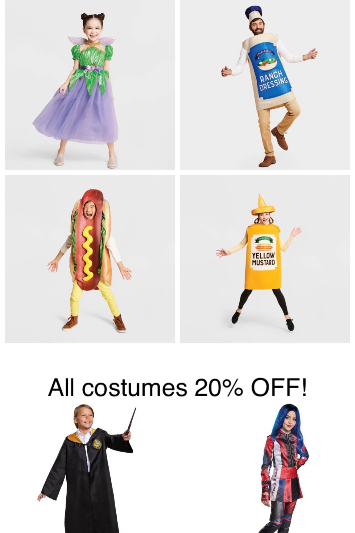 All costumes are 20% OFF! Sale ends tomorrow! 🎯🎯🎯

#LTKHalloween #LTKsalealert #LTKunder50