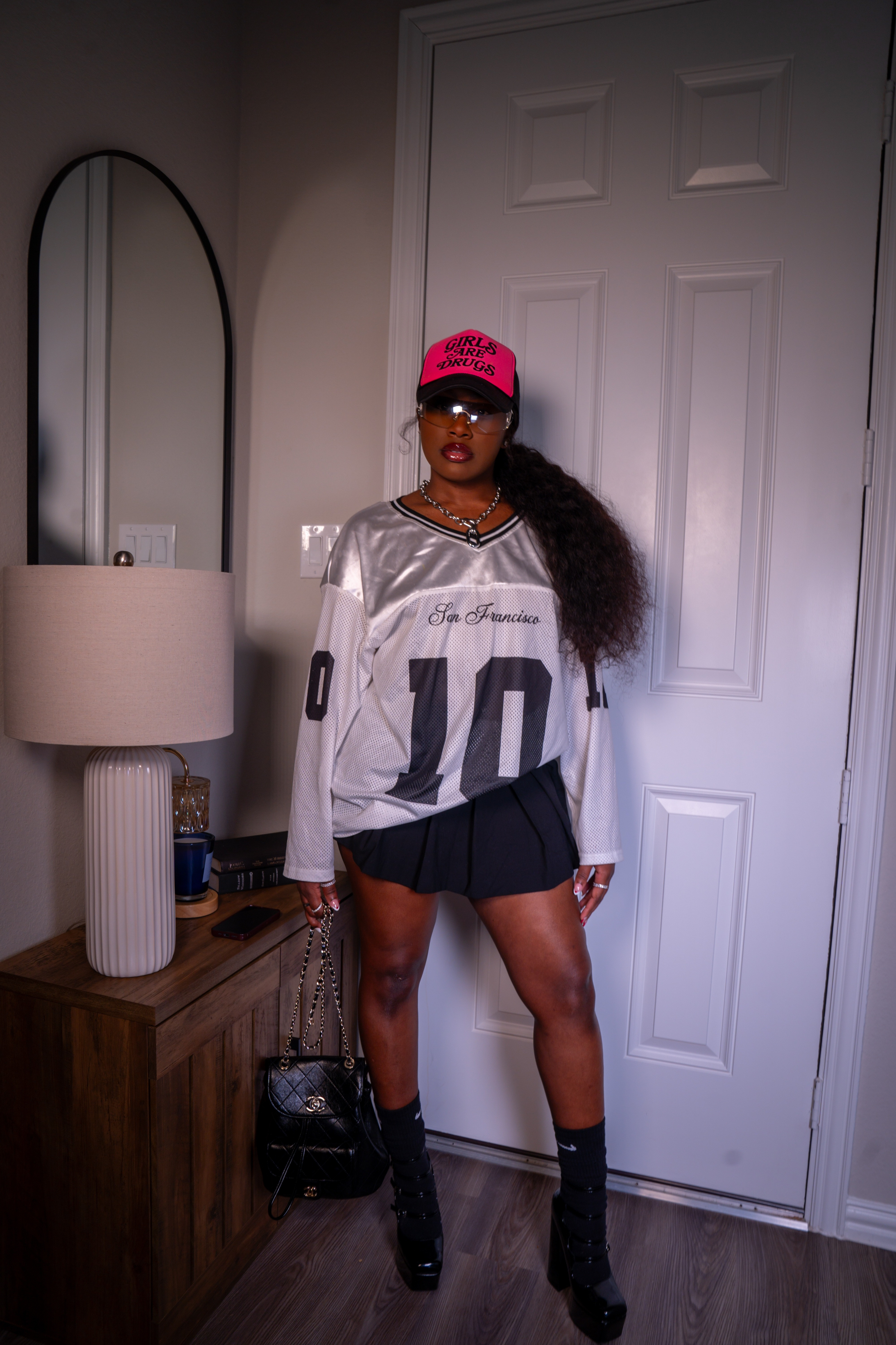 A streetwear and heels combo is a go to.  

 #LTKMidsize #LTKFindsUnder50 #LTKStyleTip