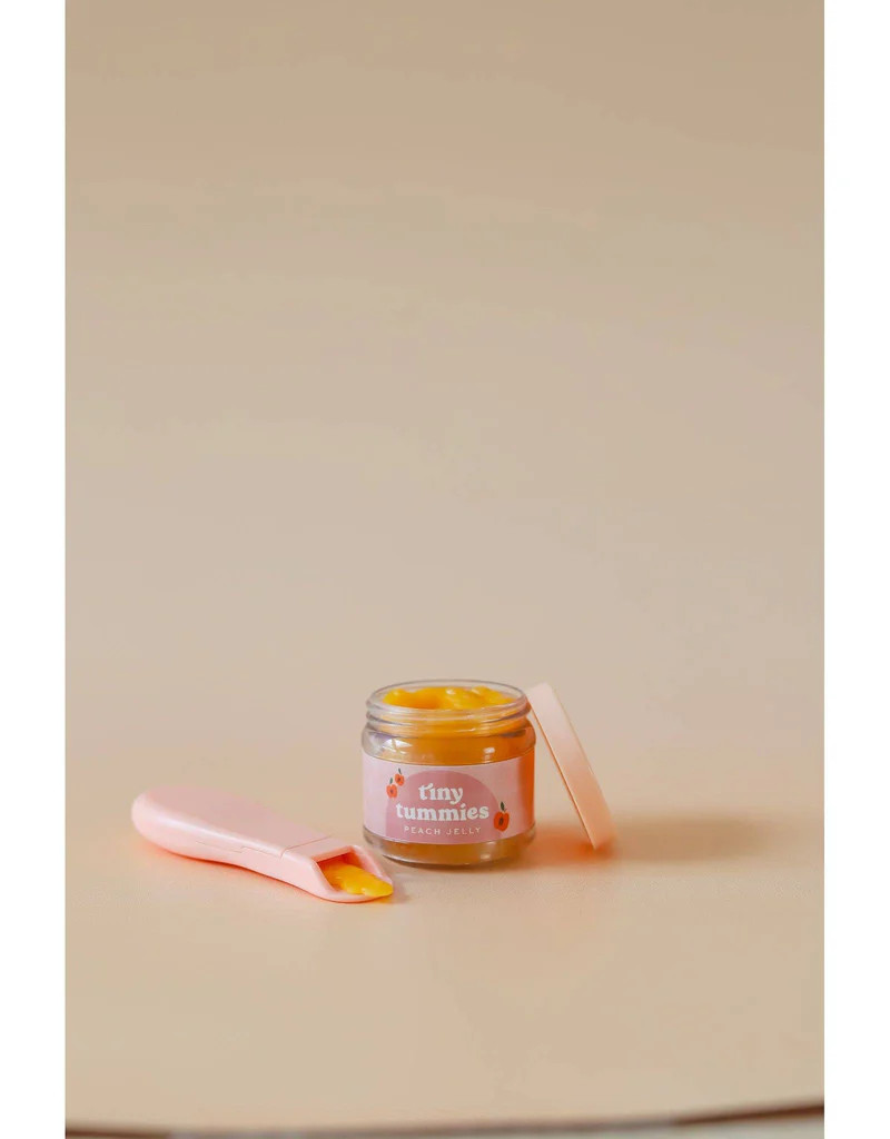 Tiny Tummies - Peach jelly food - Jar and spoon - Tiny Harlow | Odin Parker
