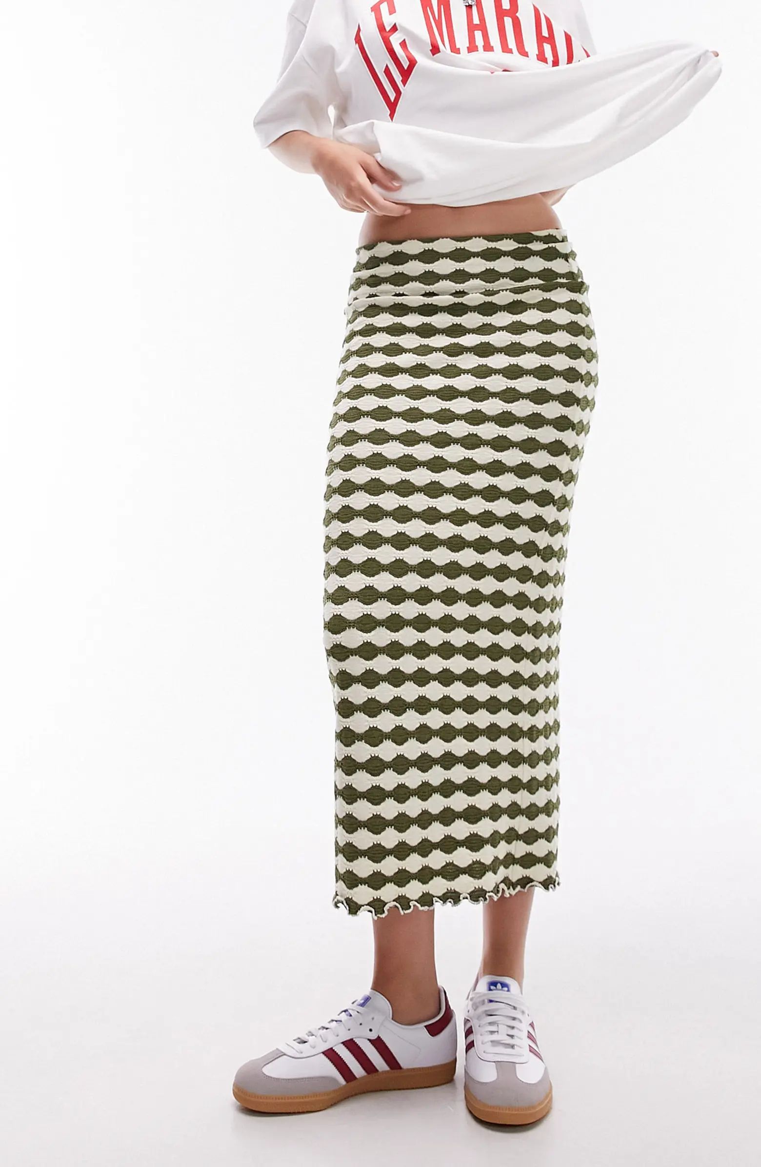 Topshop Wavy Stripe Jersey Maxi Skirt | Nordstrom | Nordstrom