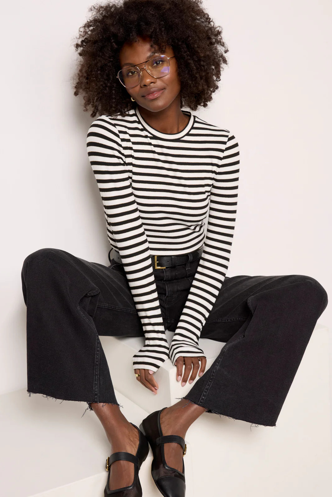 Rilo Lurex Stripe Top | Evereve