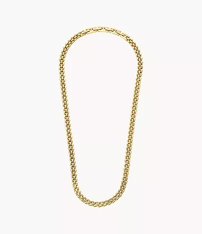 Arden Watch Links Gold-Tone Stainless Steel Chain Necklace | Fossil (US)