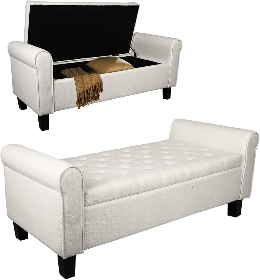 Acehome Storage Bench for Bedroom End of Bed, End of Bed Storage Bench with Solid Wood Legs, Butt... | Amazon (US)