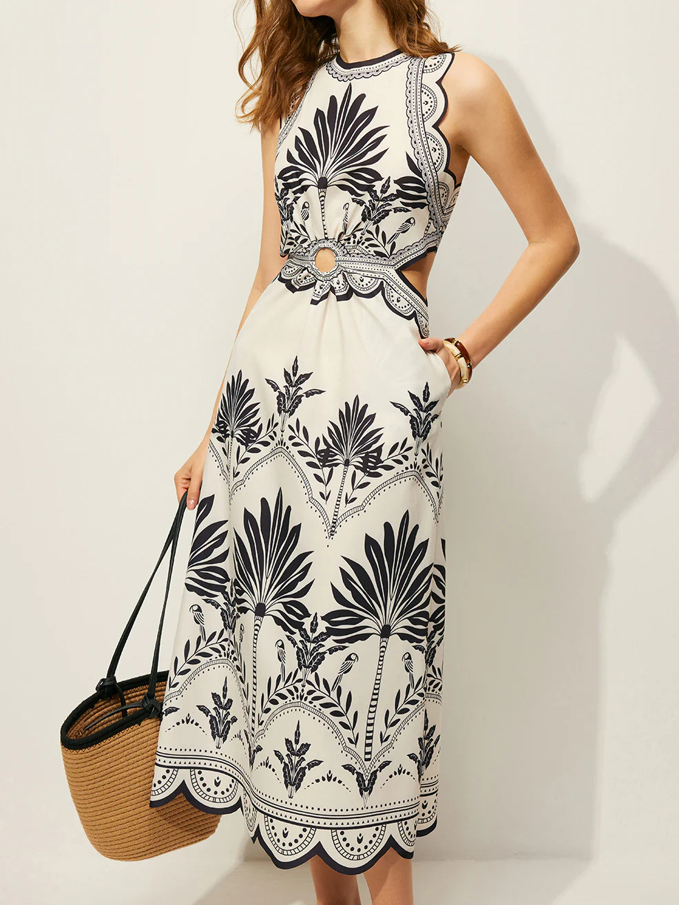 Boho Floral Cut-Out Dress | Commense