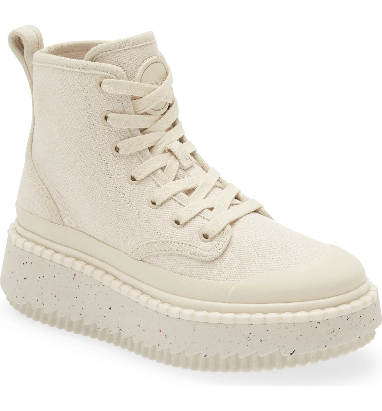 Lilli Lace-Up Canvas Platform Desert Boot (Women) | Nordstrom