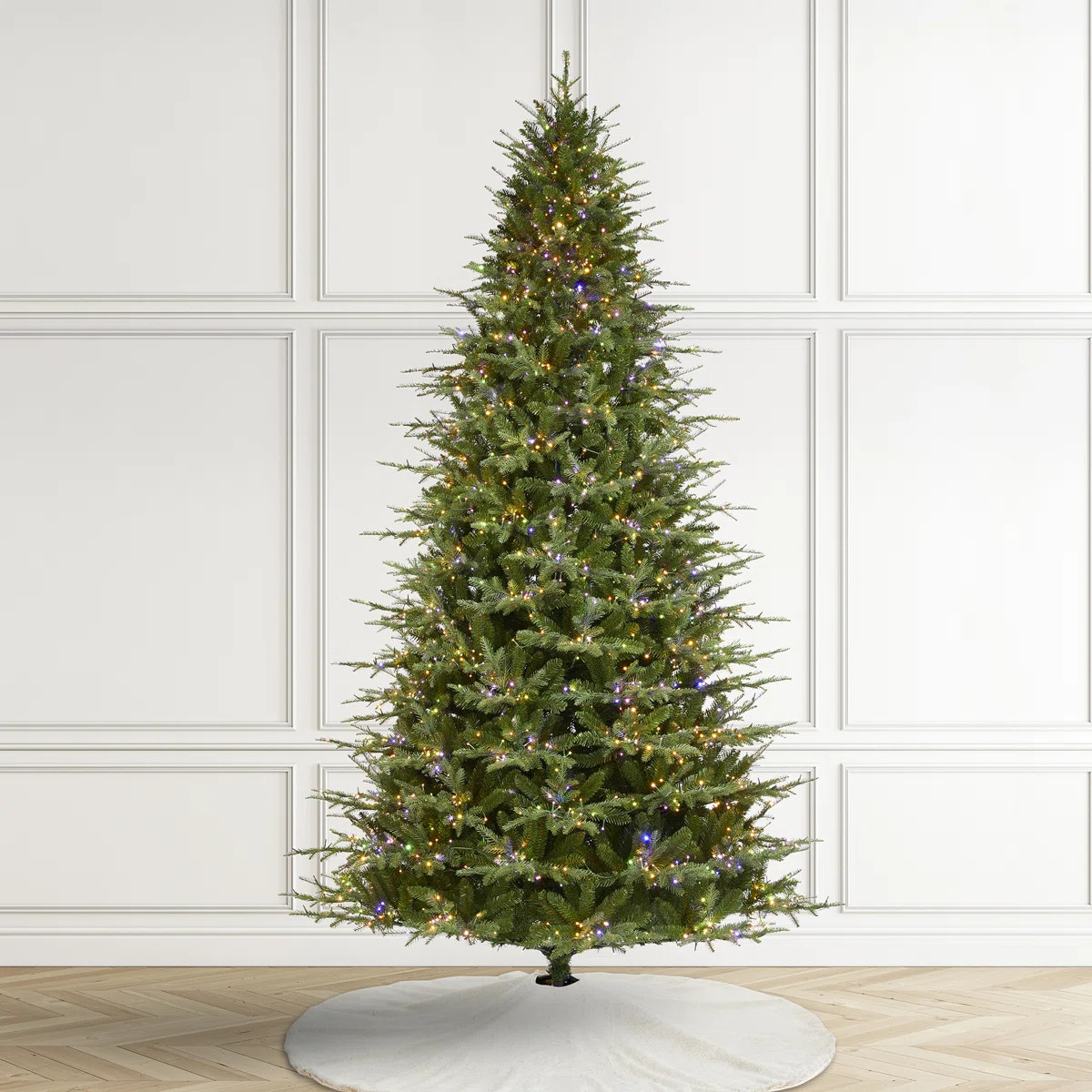 Leilonie Pre-Lit Green Full Fir Artificial Christmas Tree with Lights | Wayfair North America