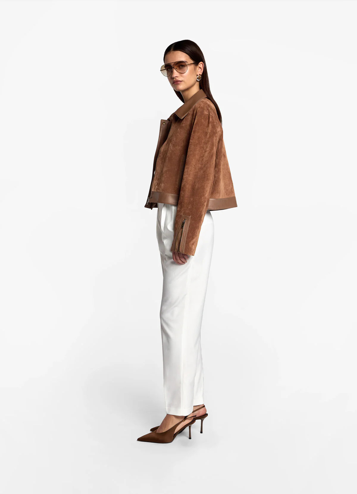 Mocha Suede Jacket | DE SAVARY LONDON
