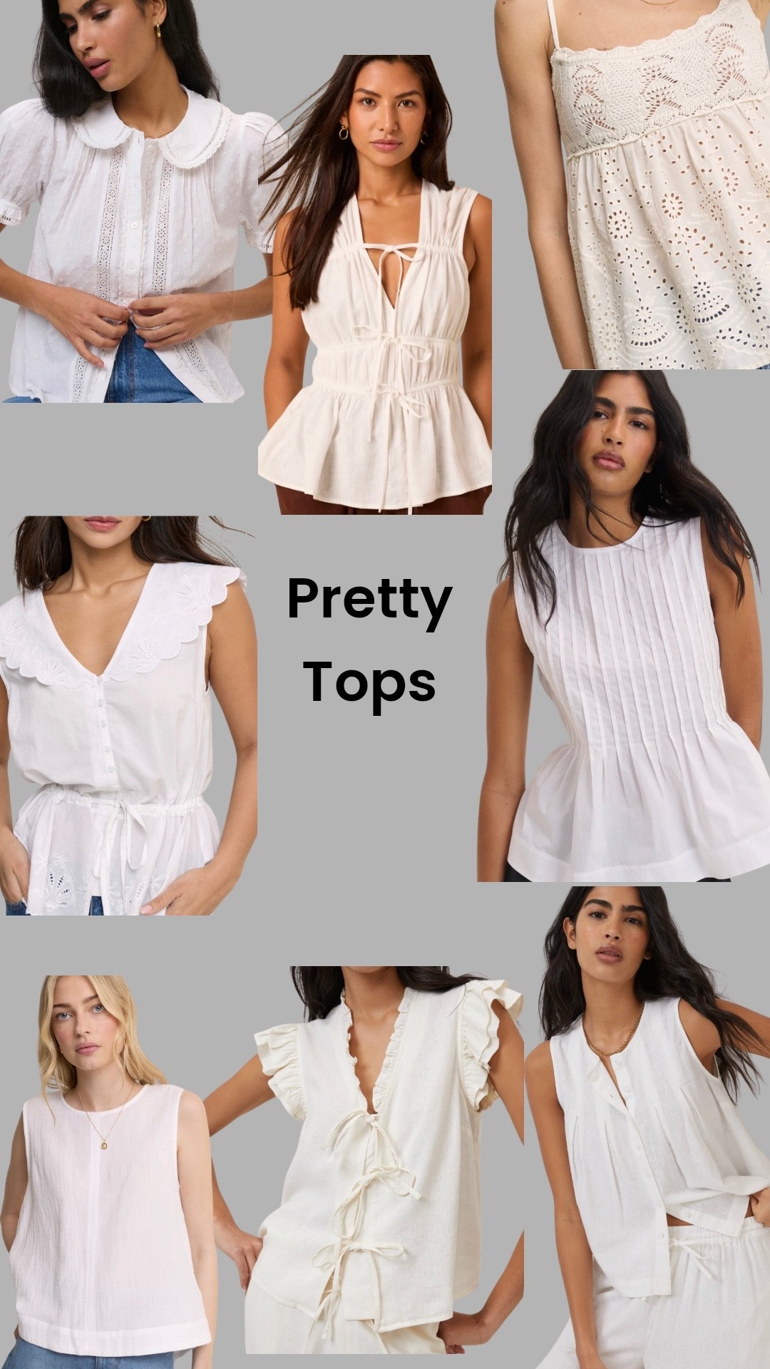 Timeless pretty tops to help you stay cool in the heat. 🤍