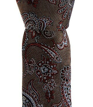 Original Penguin Handbury Paisley 2 12 Skinny Woven Tie - Cognac | Dillard's