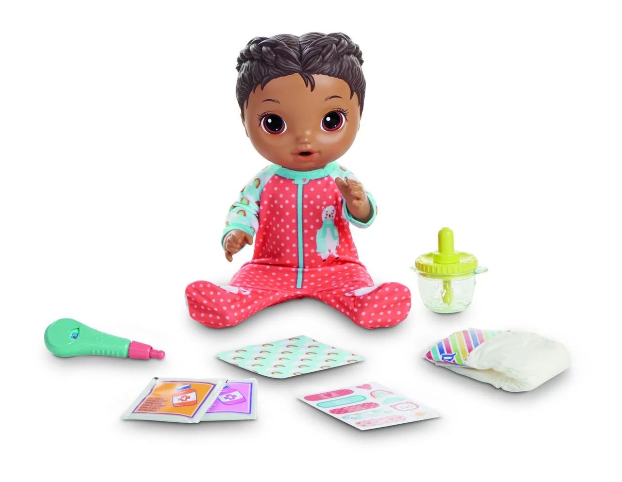 Baby Alive Mix My Medicine Doll, Polka Dot Pajamas, Doctor Accessories - Walmart.com | Walmart (US)