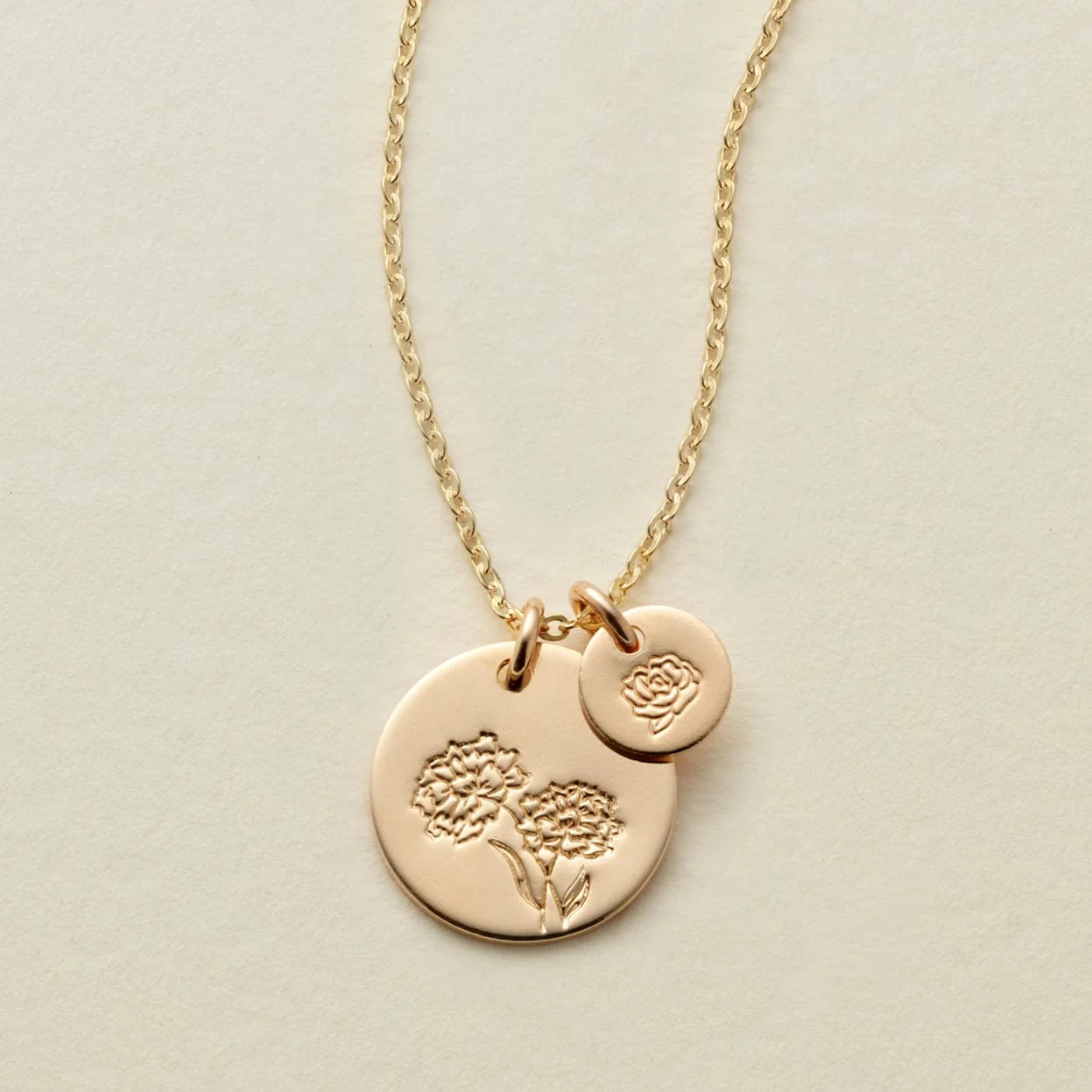 Made By Mary Big & Little Blooms Necklace | Hand Drawn Birth Flowers | Made By Mary | Made By Mary